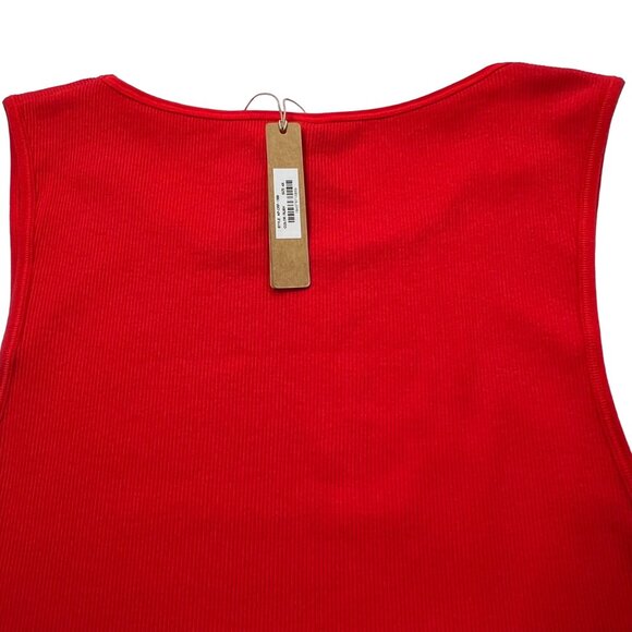 SKIMS‎ Cotton Rib Super Crop Tank Ruby 4X - Picture 6 of 11